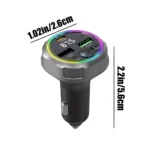 30W PD QC3.0 Car Adapter FM Transmitter with 7-Color LED Light & Fast Charging 8 46869 f7ab05