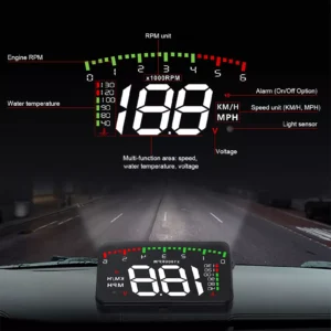 Car HUD A900 OBD2 Head-Up Display with Speed, Temperature & Engine Alerts