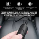 USB Car Fan for Backseat - 3-Speed Adjustable Cooling Fan 5 46874 cdca59