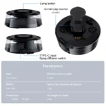 Magnetic Wireless Car Charger with Aromatherapy Diffuser & Ambient Light 8 46935 abcd90