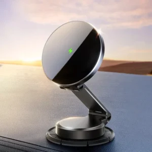 15W Wireless Magnetic Car Phone Holder with 360° Rotation