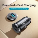 30W Dual USB Fast Car Charger with PD & QC3.0 for iPhone & Samsung 4 46971 071312