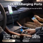 30W Dual USB Fast Car Charger with PD & QC3.0 for iPhone & Samsung 5 46971 83008f
