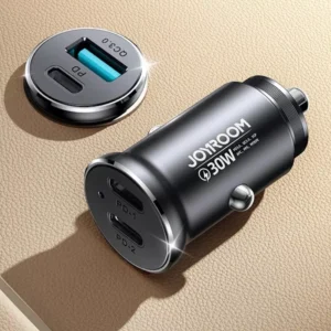 30W Dual USB Fast Car Charger with PD & QC3.0 for iPhone & Samsung