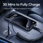30W Dual Port USB-C Fast Car Charger with Pull Ring Design 5 47263 2cd230