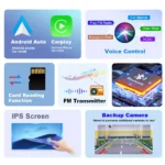 7" Portable Touch Screen CarPlay & Android Auto Multimedia Player with GPS 7 47323 4b75c9