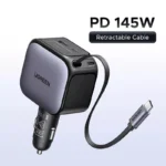 145W Multi-Port Fast Car Charger with Retractable USB-C Cable 9 47398 223382