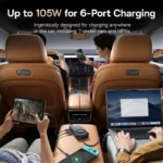 105W 6-Port Retractable Car Charger with PD & QC Fast Charging 7 47429 65e4e8