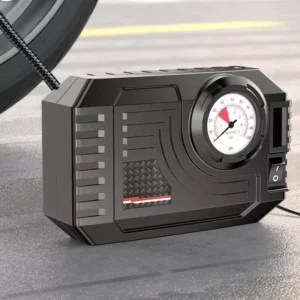 Portable Mini Car Tire Pressure Monitor & Inflator with LED Light