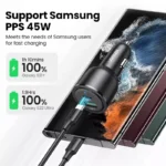 63W USB-C Car Charger with PD 3.0 QC 3.0 Fast Charging for iPhone & Android 5 47718 08247a