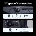 Bluetooth 5.4 Aux Adapter with Display & 20H Battery for Car Audio 9 47765 1a9ac3