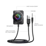 USB Bluetooth 5.4 Car Audio Receiver with Dual Mics & Noise Cancelling 9 47788 2da756