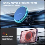 Magnetic Car Phone Holder with 15W Fast Wireless Charging for iPhones 7 47885 df90de
