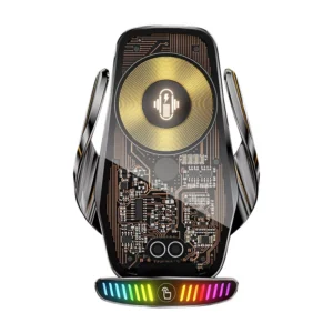 66W Magnetic Car Phone Holder with 15W Wireless Fast Charging & Auto-Clamp