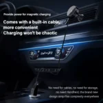 15W Magnetic Wireless Car Charger & Phone Holder with Retractable Cable 6 47964 5c9e7b
