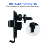 Wireless Car Phone Holder with 15W Fast Charging & Auto Clamping 5 47985 033c05
