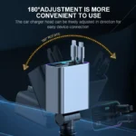 4-in-1 184W Fast Car Charger with Retractable USB-C & USB for iPhone & Android 8 47995 24cca2