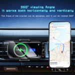 Wireless Car Phone Holder with 15W Fast Charging & Auto-Align Clamp 7 48016 a85c32