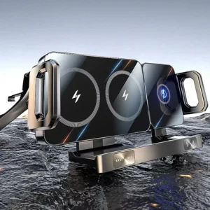 15W Wireless Car Charger Mount with Auto Rotation & Fast Charging
