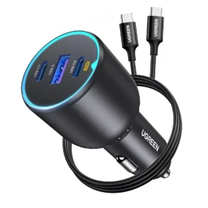 130W USB C Fast Car Charger with PD & QC4.0 for Phones, Tablets & Laptops
