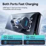 30W Dual Port Mini Car Charger USB-C & QC3.0 Fast Charging Adapter 4 48155 29815c