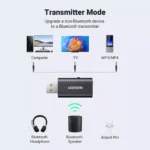2-in-1 Bluetooth 5.1 Audio Adapter for Car, Speaker & AUX Devices – TX/RX Mode 6 48200 d22e2b