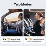 2-in-1 Bluetooth Audio Adapter with 3.5mm Jack for Car, TV, Flight & More 8 48215 3aade6