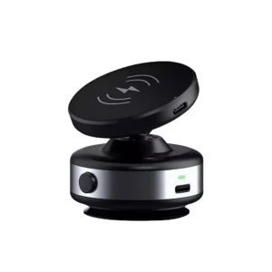 Magnetic Car Phone Holder with 15W Wireless Charging & 360° Rotation