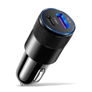 Dual Port USB Type C Fast Car Charger