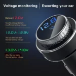 Bluetooth FM Transmitter Car Adapter with Hands-Free, MP3, Dual USB QC3.0 Charger 7 48263 e68331