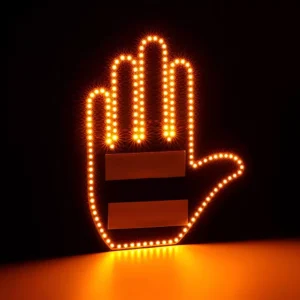 LED Car Gesture Warning Light with Remote Control – Rear Window Signal Display