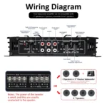 5800W 4-Channel High-Power Car Audio Amplifier Class A/B Ultra-Thin 12V 8 48313 f76f79