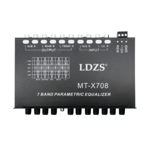 Professional 7-Band Car Audio Equalizer with Subwoofer Control & AUX Input