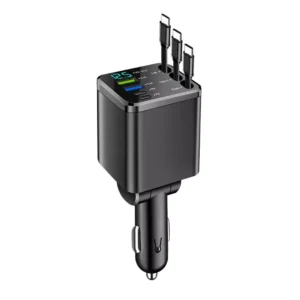 7-in-1 Fast Car Charger with Retractable Cable