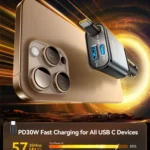 Ultra-Slim 57W Retractable USB-C Car Charger with Fast Charging & 3-in-1 Cables 5 49484 cc992e