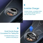 Mini USB Car Charger 30W Fast Charge 4.0 3.0 Dual Port Adapter 8 49538 64685d
