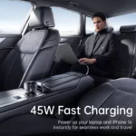 60W Car Charger with Retractable Cable, 3-Port Fast Charging, 180° Rotation 9 49620 43bc85