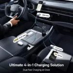 100W Dual USB-C Car Charger with Retractable Cables & 4-Port 450° Swivel Design 5 49629 06dac0