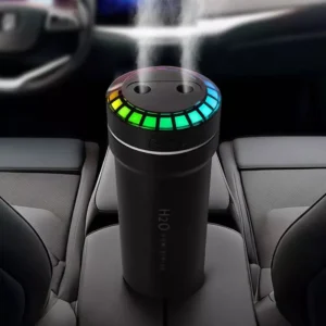 300ML Double Spray USB Car Humidifier with Music Rhythm & Mood Light