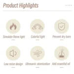 Flame Effect Aromatherapy Diffuser 6 49686 451d97