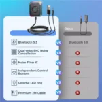 Bluetooth 5.3 Car AUX Adapter with Dual Mics & Noise Cancelling Receiver 8 49715 942161