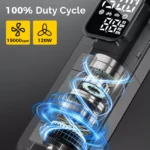 Portable Wired Tire Inflator Pump 150 PSI Fast Air Compressor for Cars & Bikes 6 49743 d8ed3b