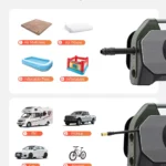 Heavy-Duty Portable Tire Inflator with 38400mAh Battery & 160 PSI Pressure 8 49769 687dfb
