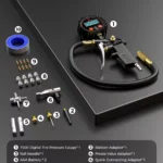 Digital Tire Pressure Gauge 0-250 PSI with Air Chuck & Compressor Accessories 8 49792 5cf628