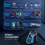 150W 4-in-1 USB Car Charger with Cigarette Lighter Splitter & Fast Charging 7 49830 b5129c