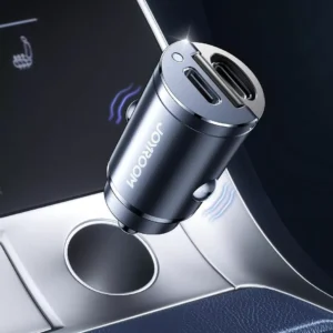 30W Dual Port USB-C Car Charger with Fast Charging & Pull Ring Design