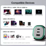 165W 3-Port Super Fast Car Charger with PD3.1 140W & QC5.0 9 49919 c9b2b3
