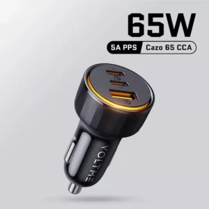 65W USB-C Car Charger Fast Charge with QC 4.0 & PD 3.0 for Phones & Tablets