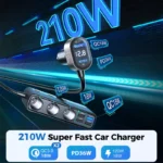 210W 9-in-1 Car Charger Splitter with PD3.0, QC3.0 & Independent Switches 6 49942 cc6132