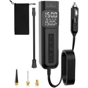 Portable Wired Tire Inflator Pump 150 PSI Fast Air Compressor for Cars & Bikes